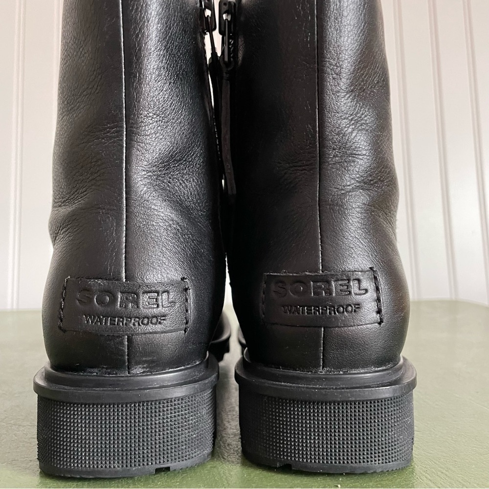 Sorel PHOENIX Waterproof Boots in Black Leather - Picture 3 of 10